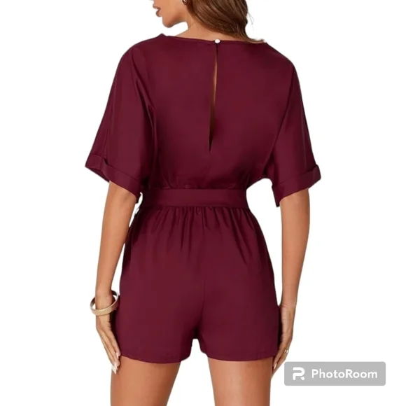 2 Hearts mock neckline sleeves 3/4 waist Belt Size Small - Picture 2 of 14